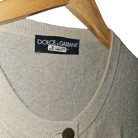 Dolce & Gabbana | Glitz Cardigan | Wool and Silk | Size 40 | Made In Italy - Picture 6 of 11